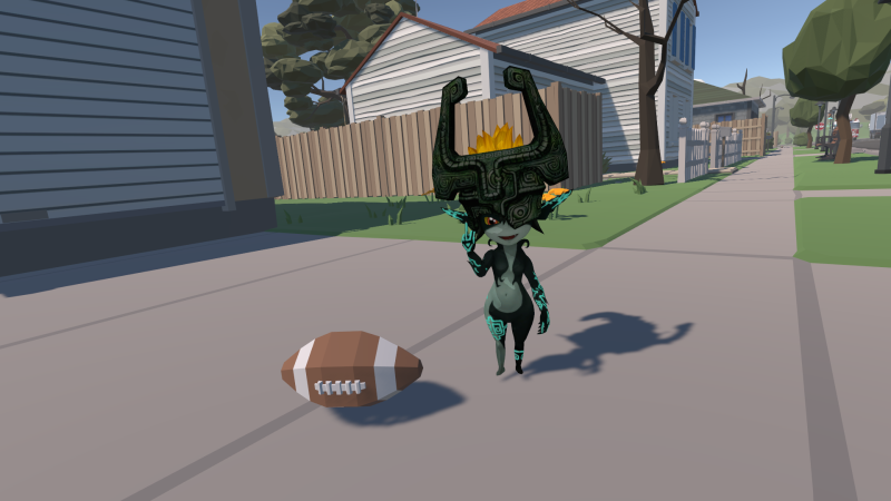 Me exploring a neighborhood in Vrchat.